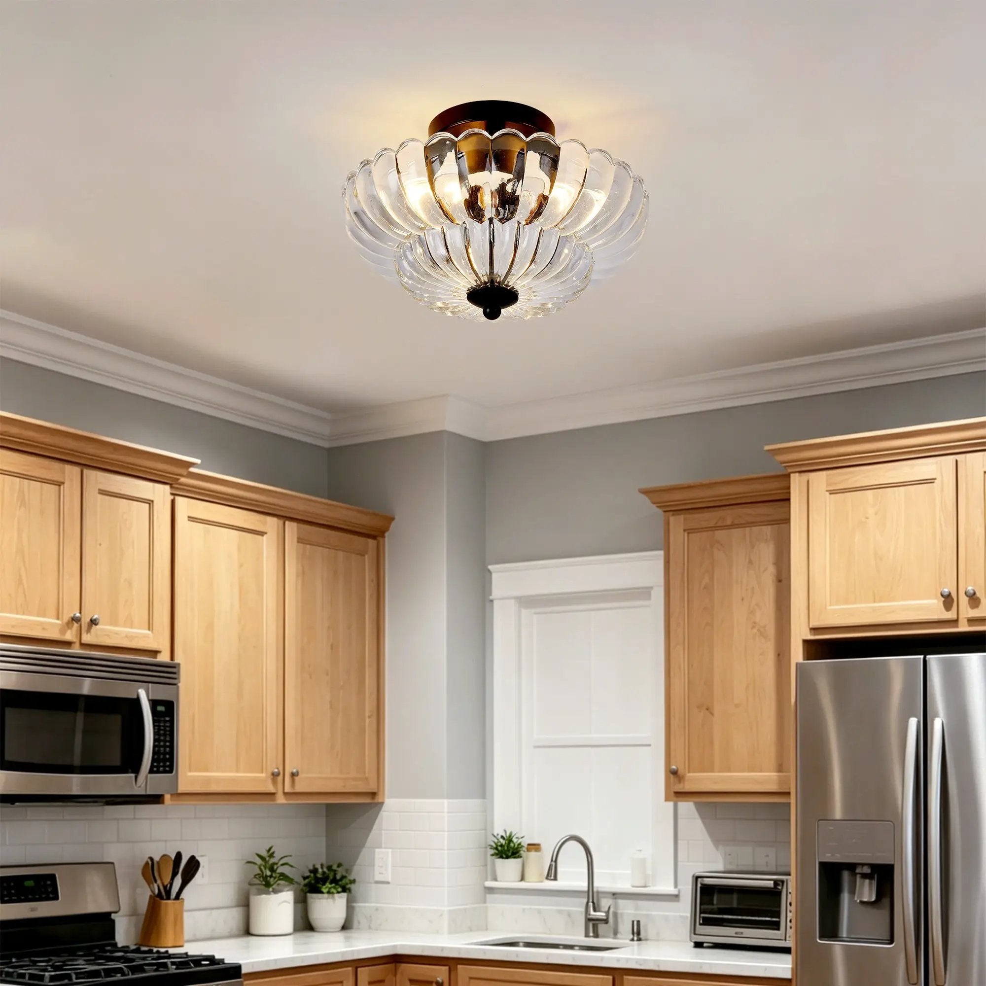 Smoky Semi Flush Mount Ceiling Light by HouseOfZazla