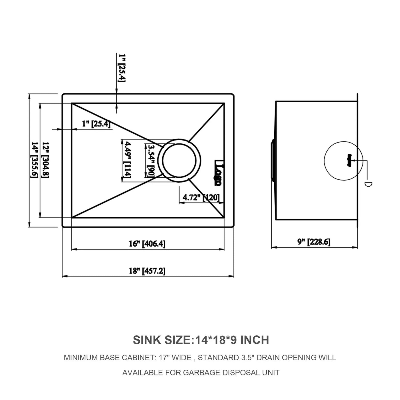 Modern Style Undermount Sink With Stainless Steel, Deep Single Bowl by HouseOfZazla