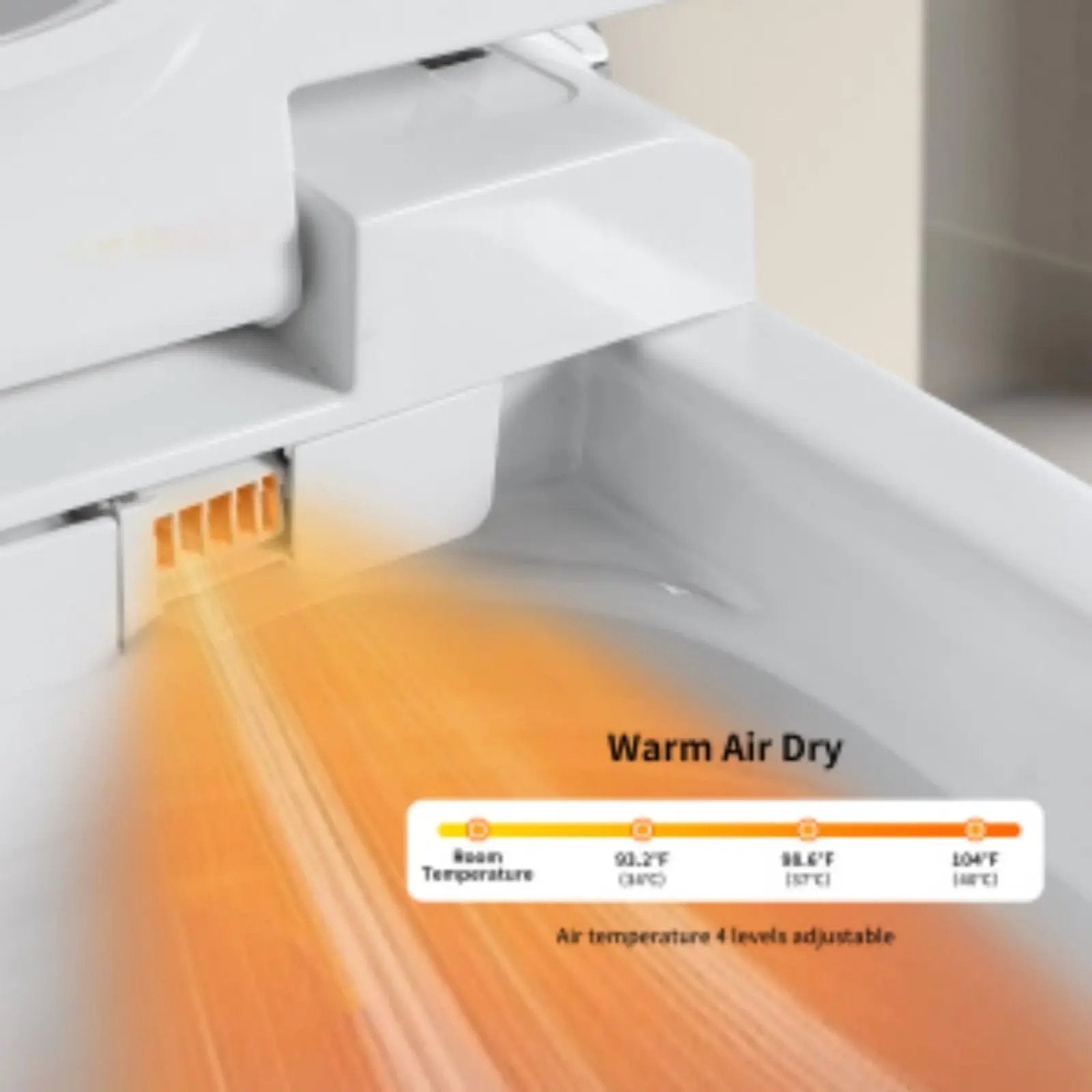 Tankless Smart Toilet With Bidet Built In, 1 Piece, Auto Flush, Auto Open / Close, Heated Seat, Bubble Wash, Warm Water And Dry, Adjustable Temp, Remote Control Side Know - White by HouseOfZazla