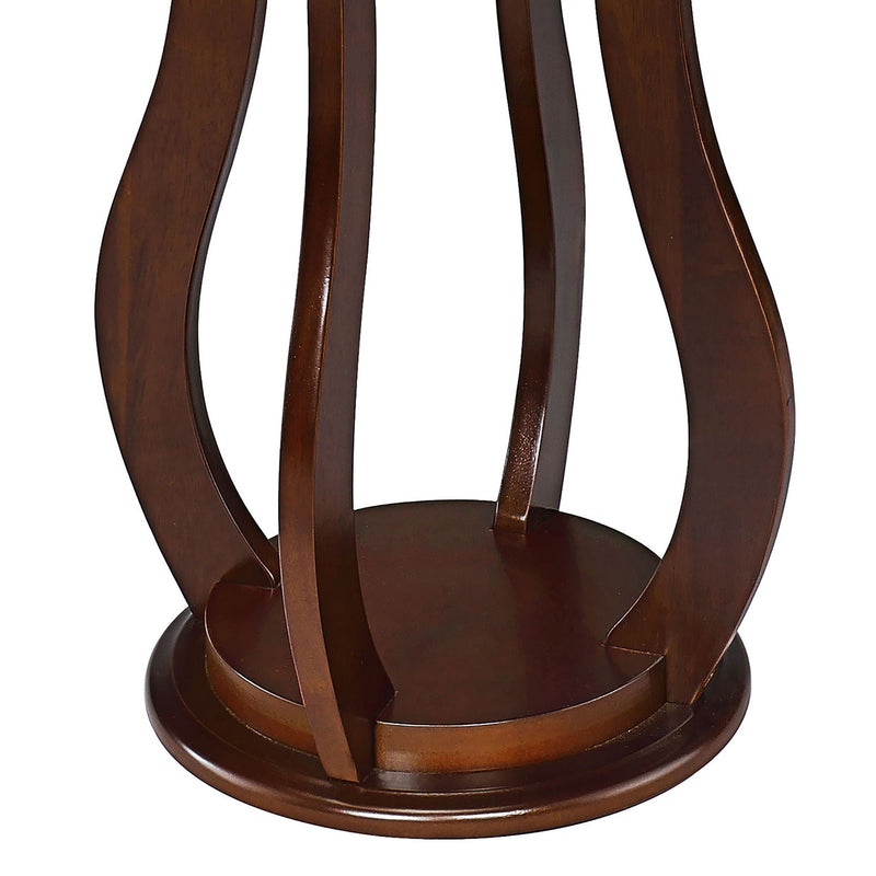 Round Accent Table - Brown by HouseOfZazla