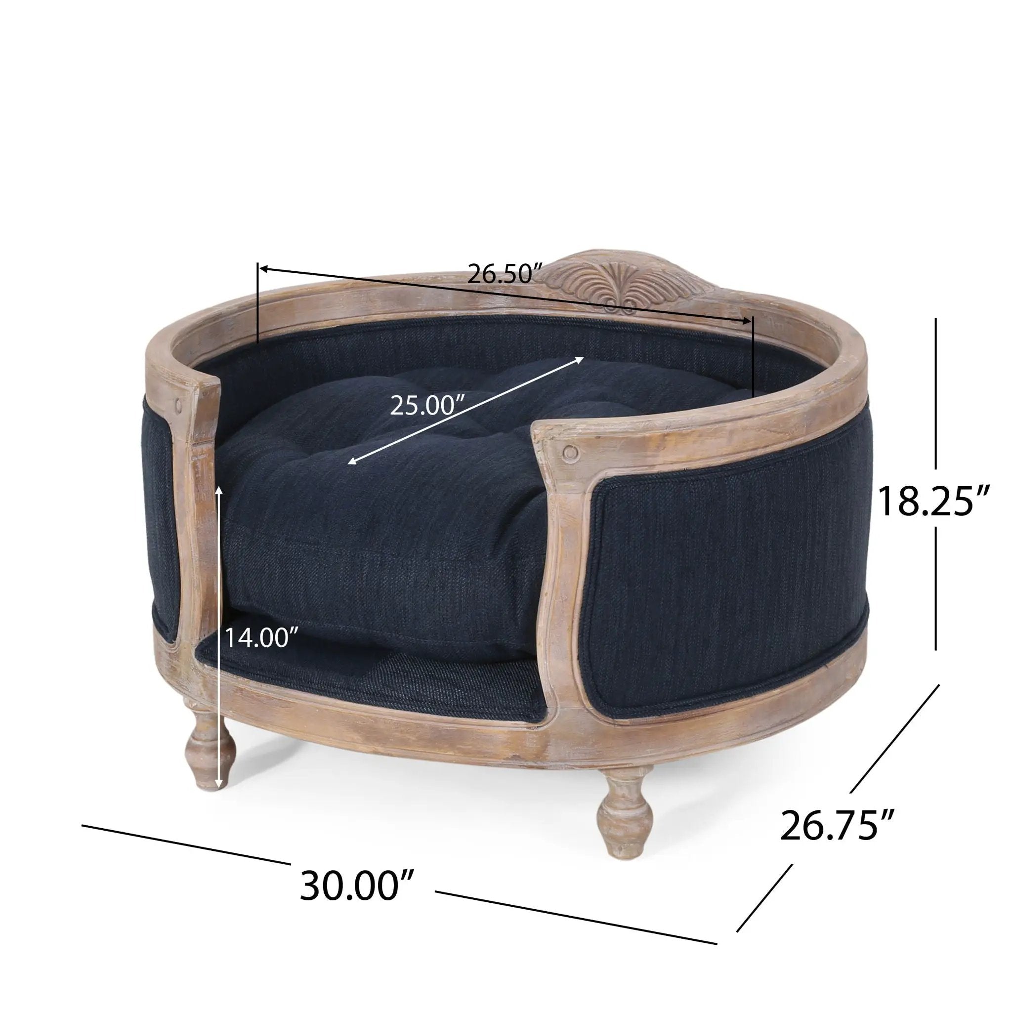 Upholstered Pet Bed, Fabric Dog Bed by HouseOfZazla