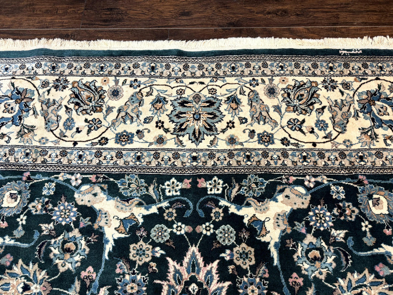 Pak Persian Rug 9x12, Dark Green, Floral Allover by Jewel Rugs
