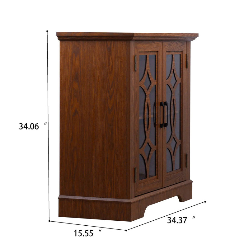 Spacious Sideboard With Adjustable Shelf Storage - Dark Oak by HouseOfZazla