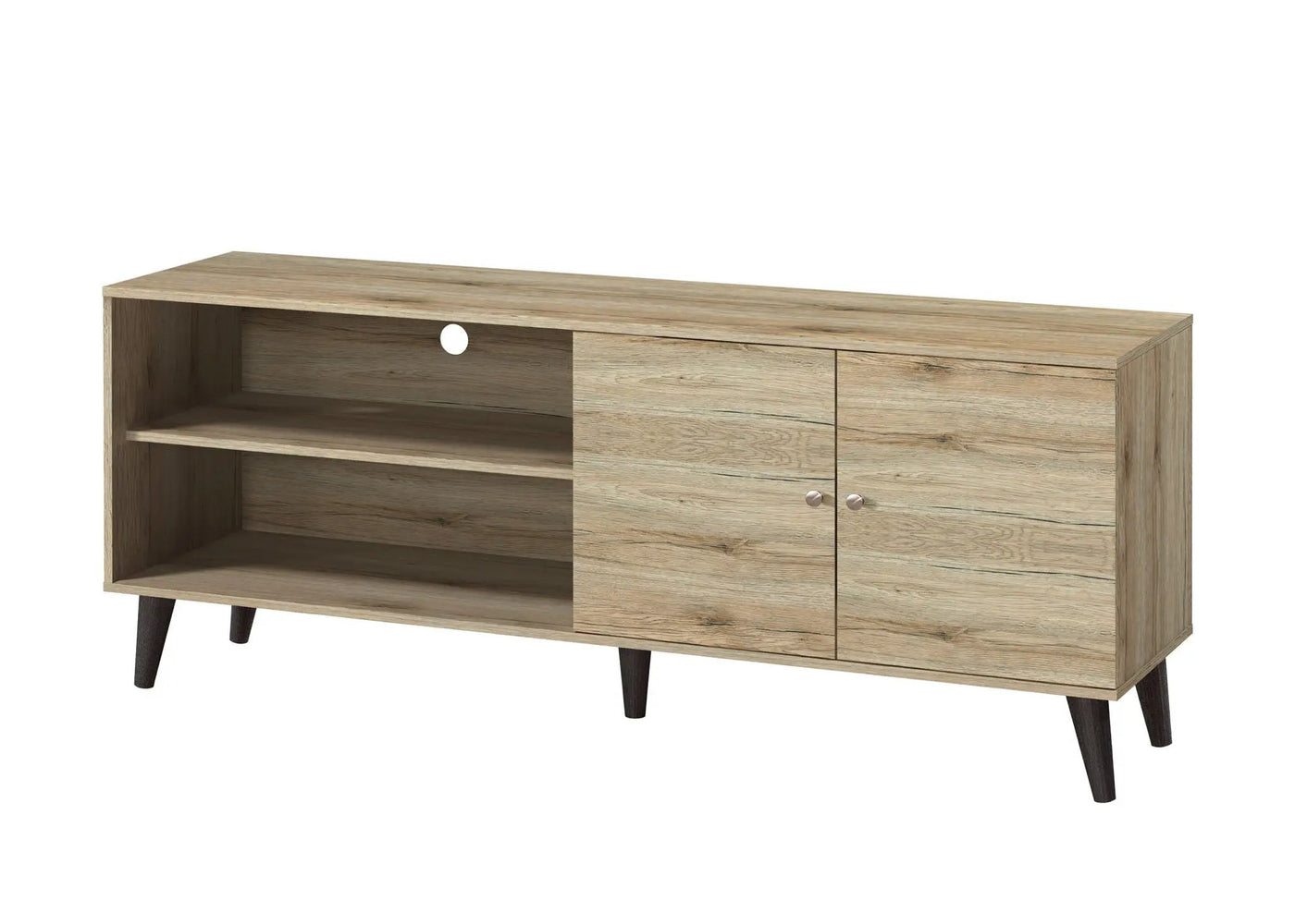 Amidon - TV Stand, With 2 Storage Shelves And 1 Cabinet by HouseOfZazla