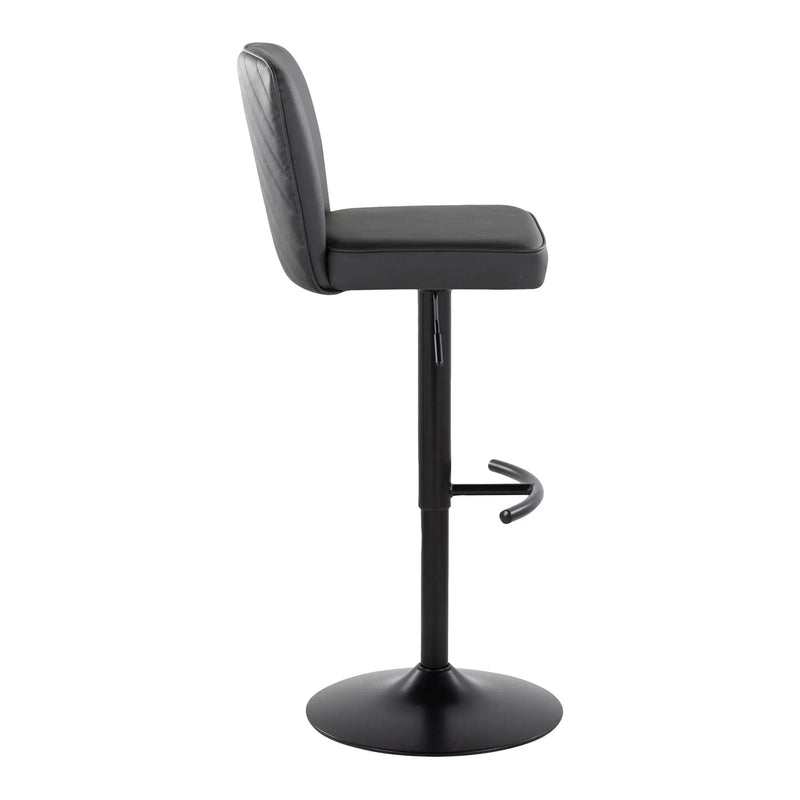 Henry - Contemporary Adjustable Barstool & Swivel With Rounded T Footrest (Set of 2) by Unique Piece Furniture