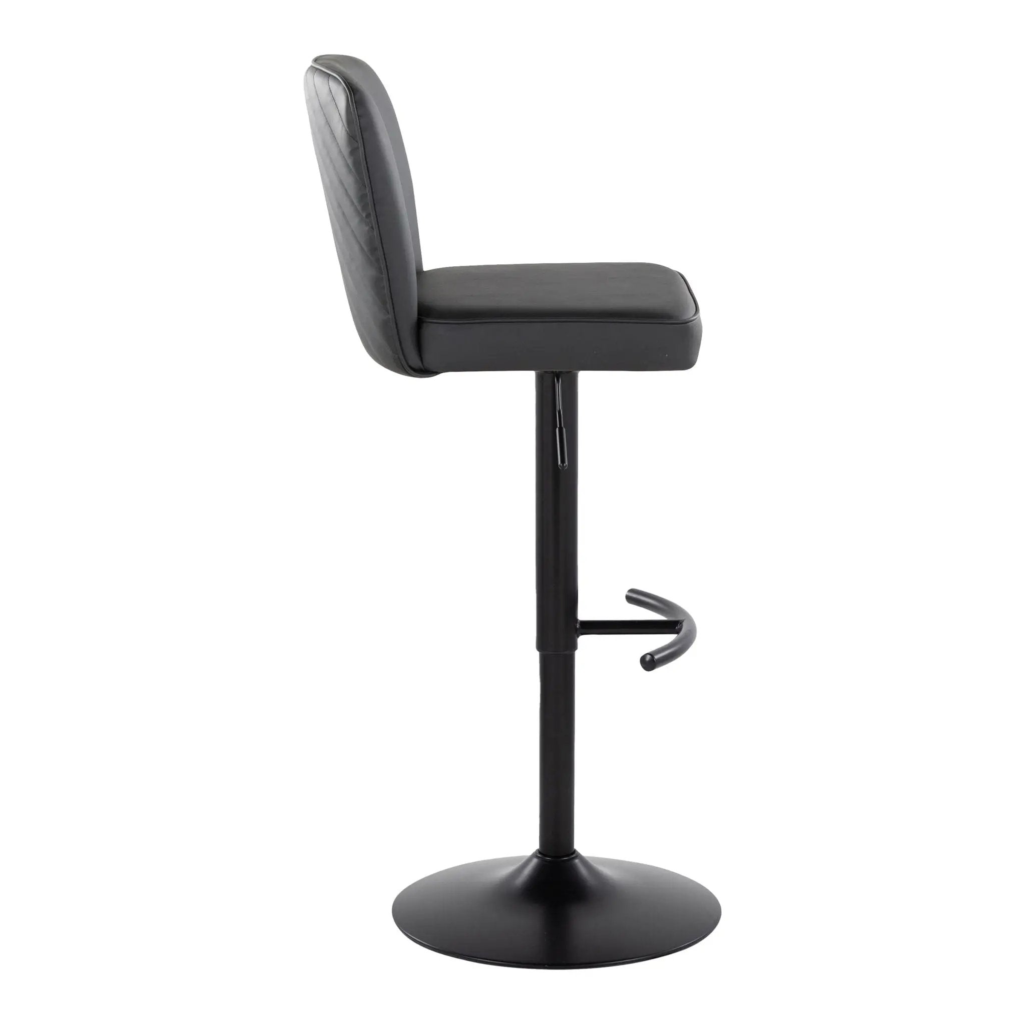 Henry - Contemporary Adjustable Barstool & Swivel With Rounded T Footrest (Set of 2) by HouseOfZazla