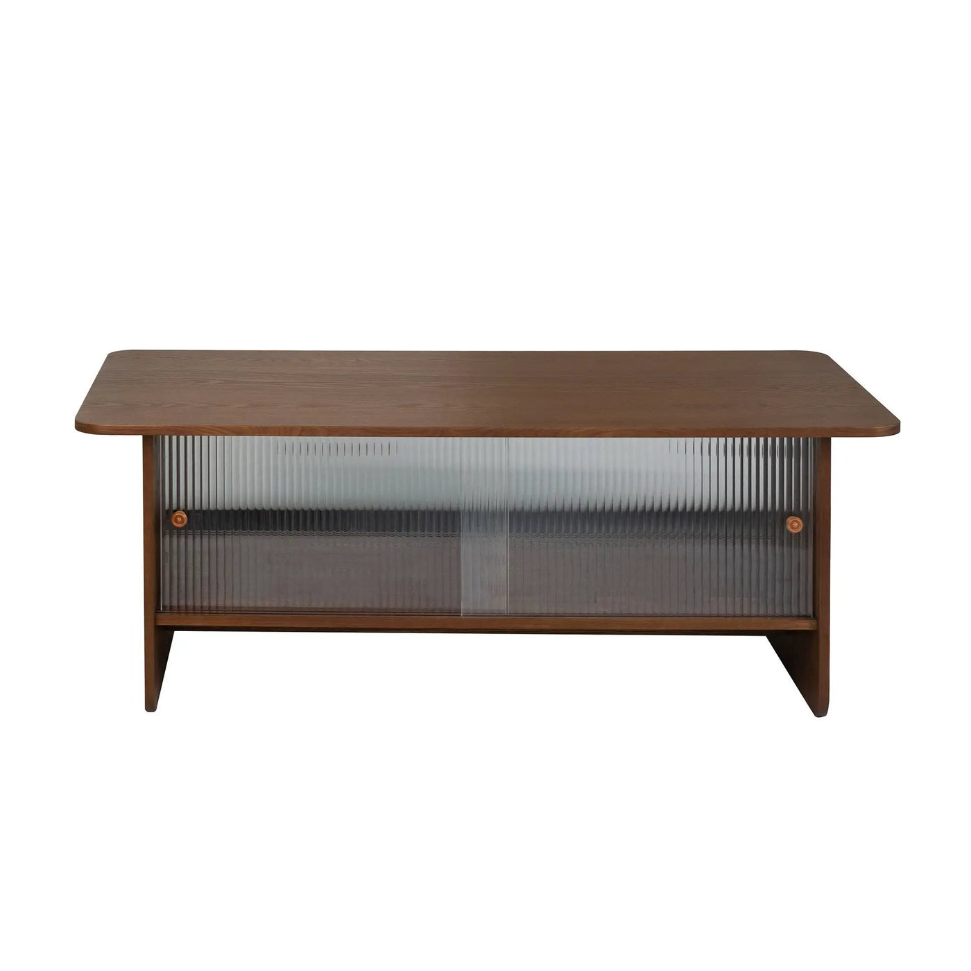 Rectangular Coffee Table With Sliding Door Storage Center by HouseOfZazla