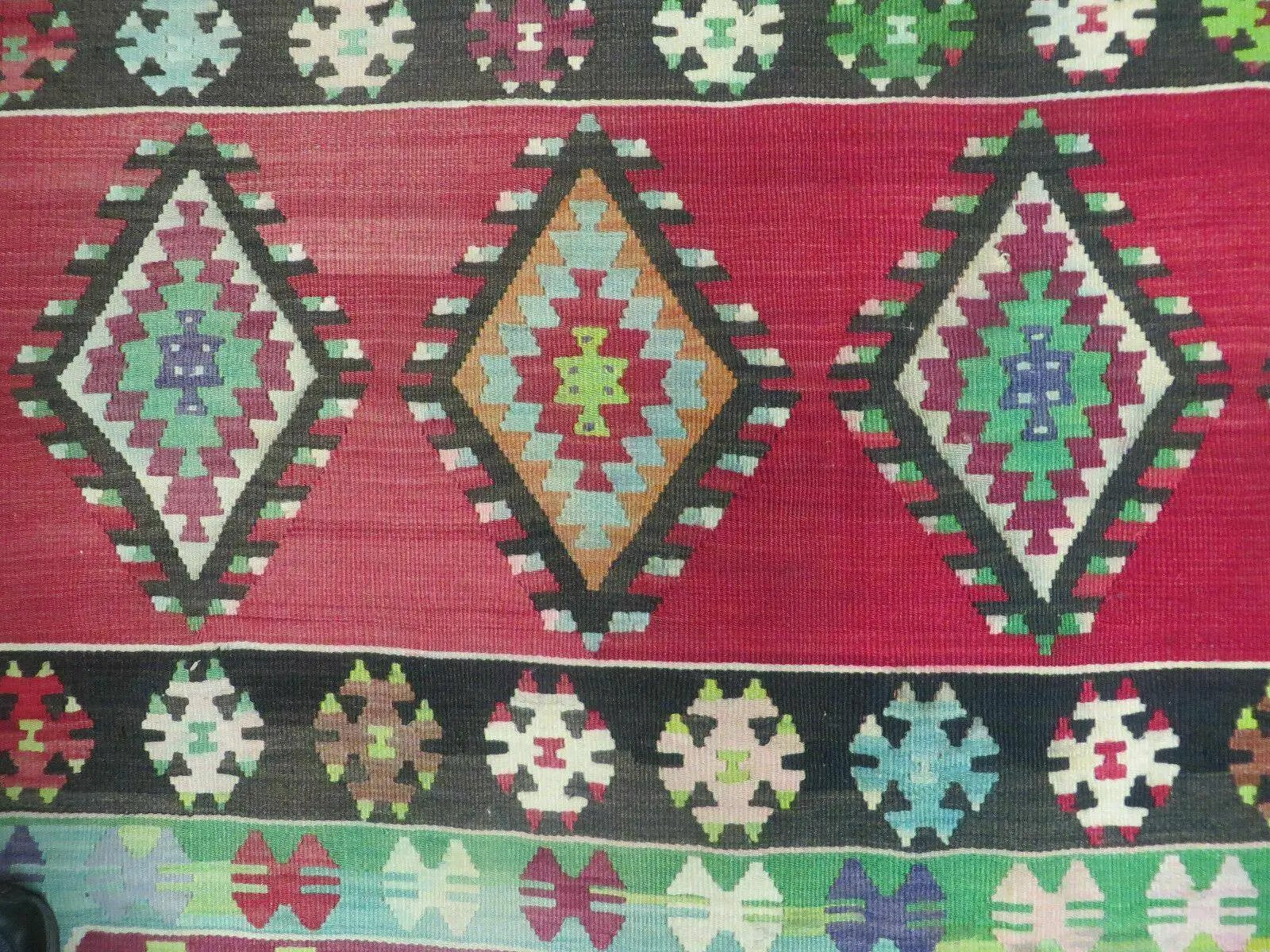 7' X 9' Vintage Turkish Kilim Handmade Flat Weave Wool Rug Veg Dye Nice by Jewel Rugs