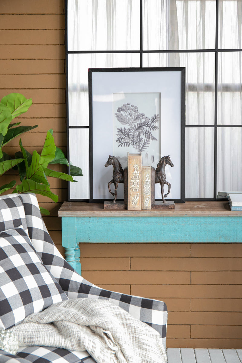 S/2 5x4x10.5' Trotting Horse Bookends by HouseOfZazla