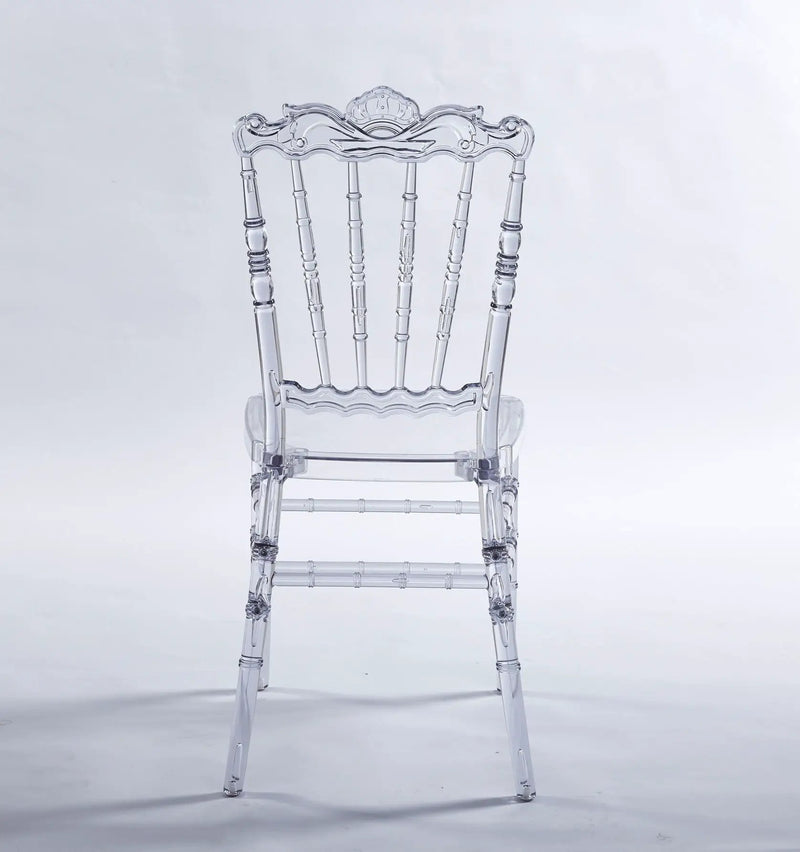 Dining Chair With Plastic Seat, Welding Chair (Set of 4) - Transparent by Unique Piece Furniture