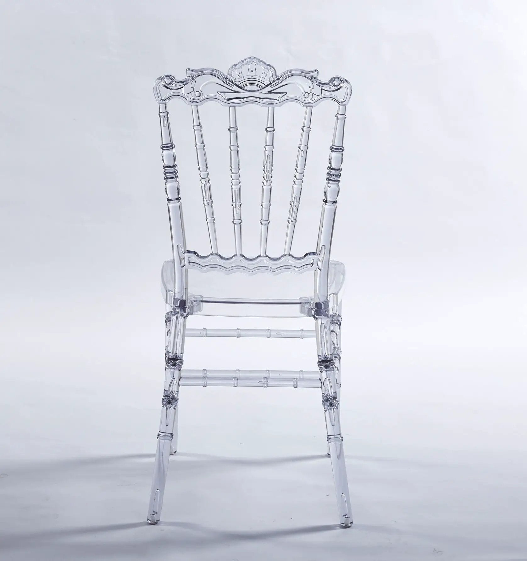 Dining Chair With Plastic Seat, Welding Chair (Set of 4) - Transparent by HouseOfZazla