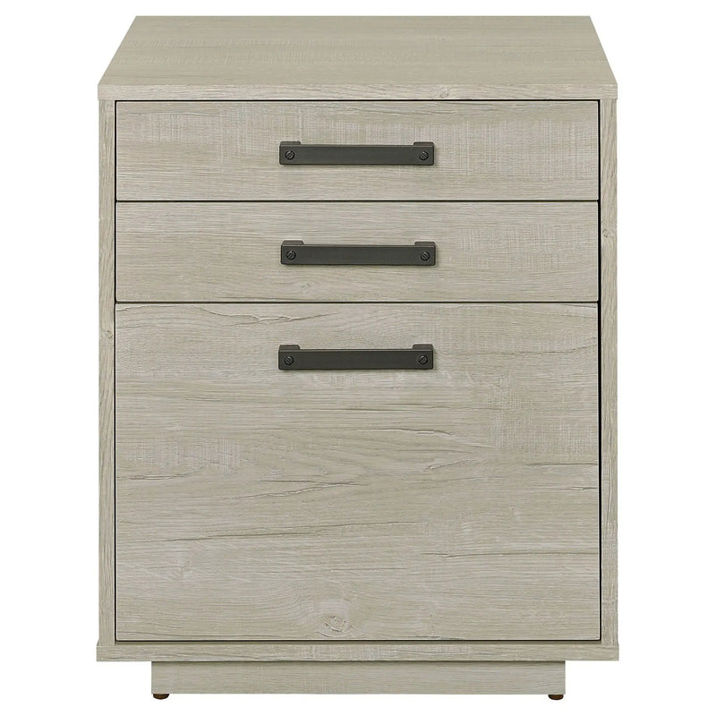 Loomis 3-drawer Home Office File Cabinet Whitewashed Grey by Unique Piece Furniture