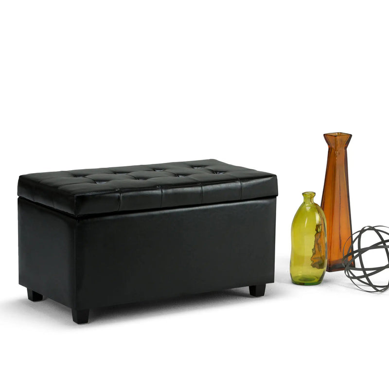 Cosmopolitan - Storage Ottoman - Midnight Black by HouseOfZazla