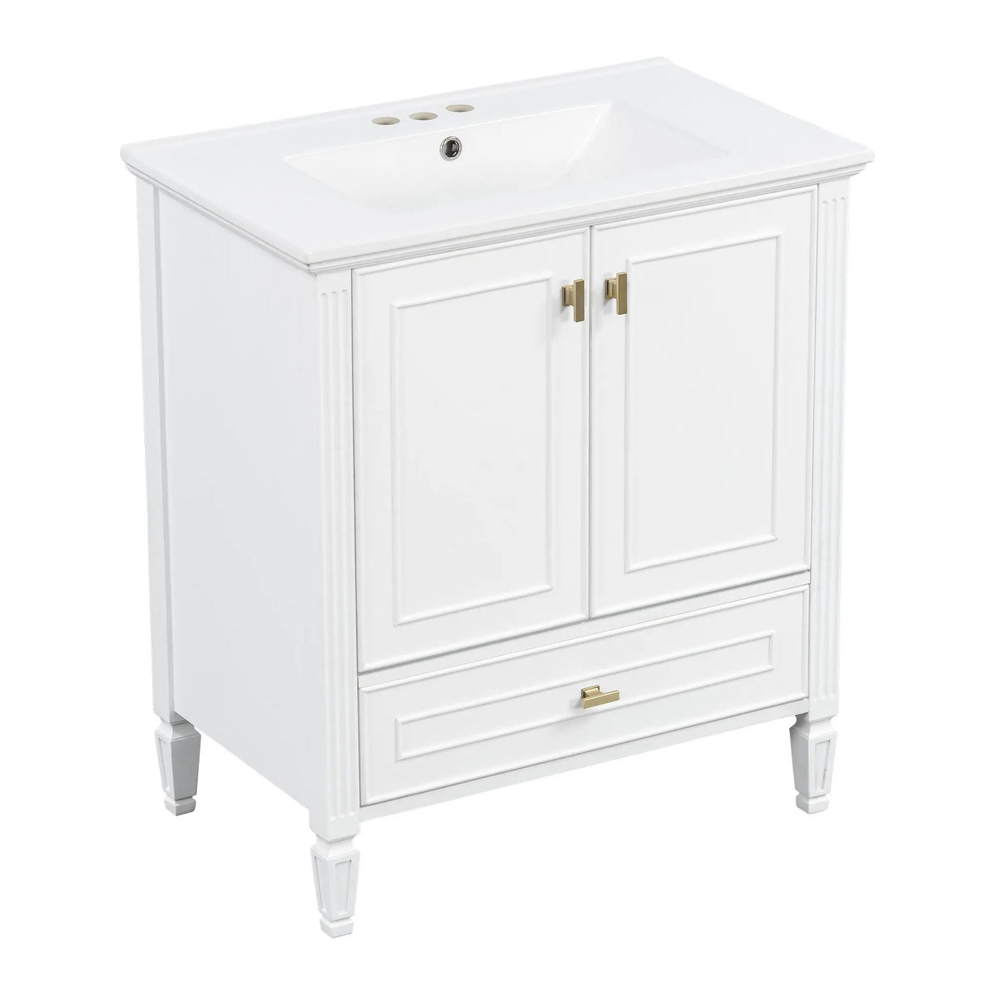 Freestanding Vanity With 1 Drawer & 2 Soft Close Doors With Door Mounted Storage by HouseOfZazla