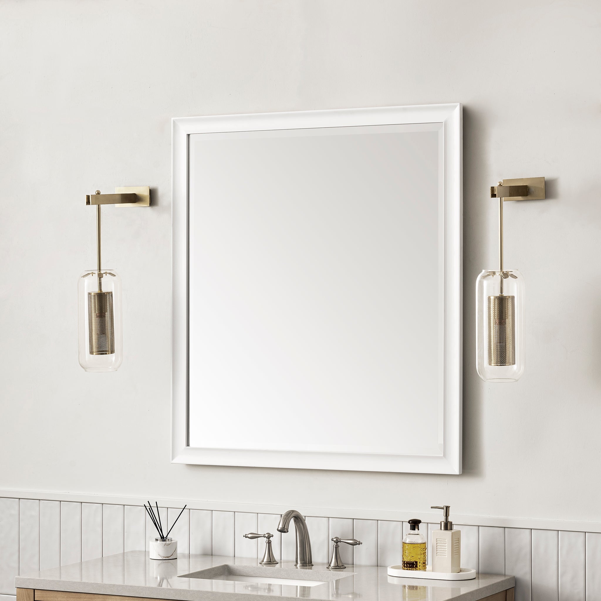 James Martin Glenbrooke 36" Mirror, Bright White by James Martin