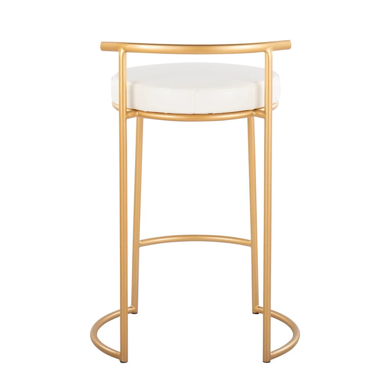 Fuji - Round Contemporary Fixed Height Counter Stool (Set of 2) by Unique Piece Furniture