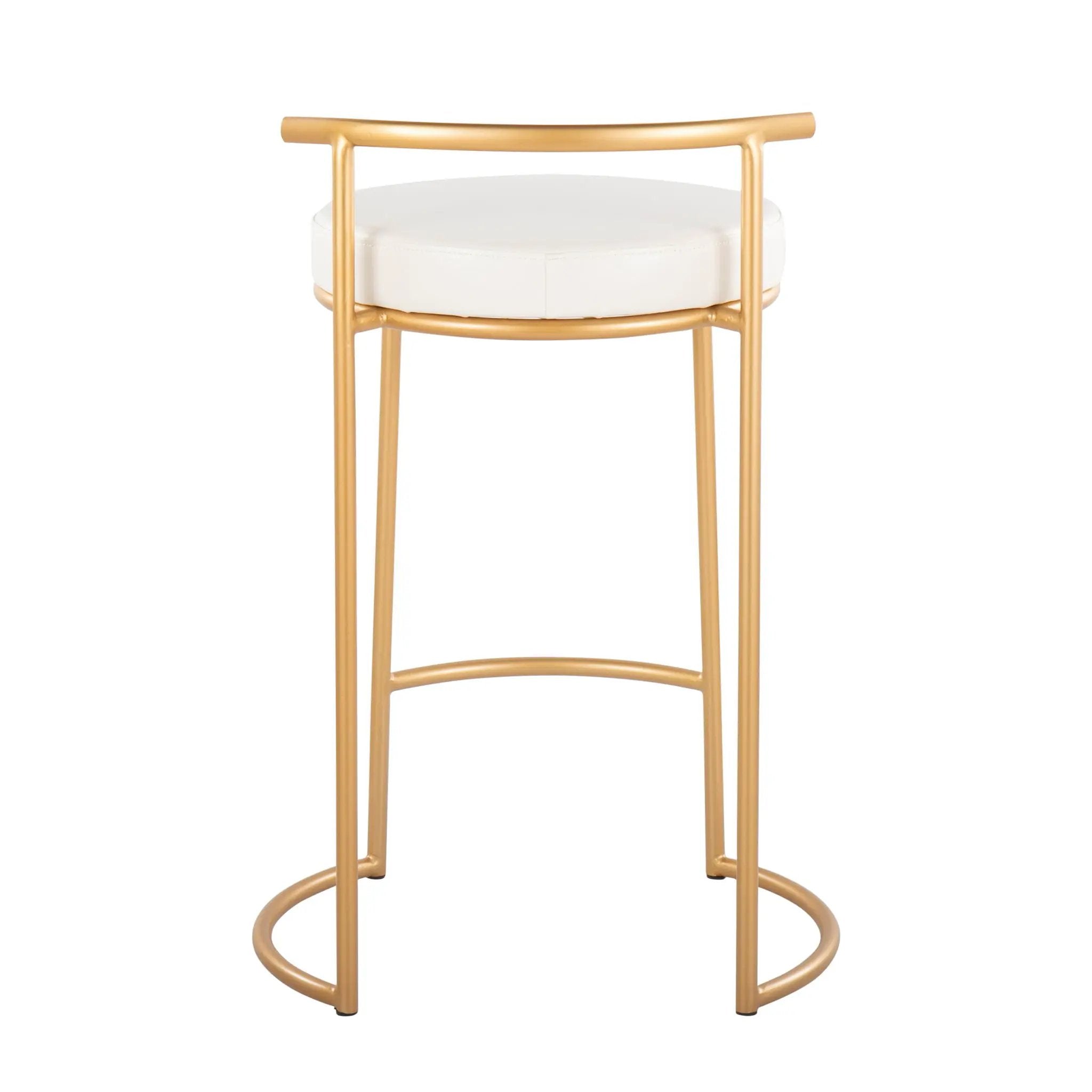 Fuji - Round Contemporary Fixed Height Counter Stool (Set of 2) by HouseOfZazla