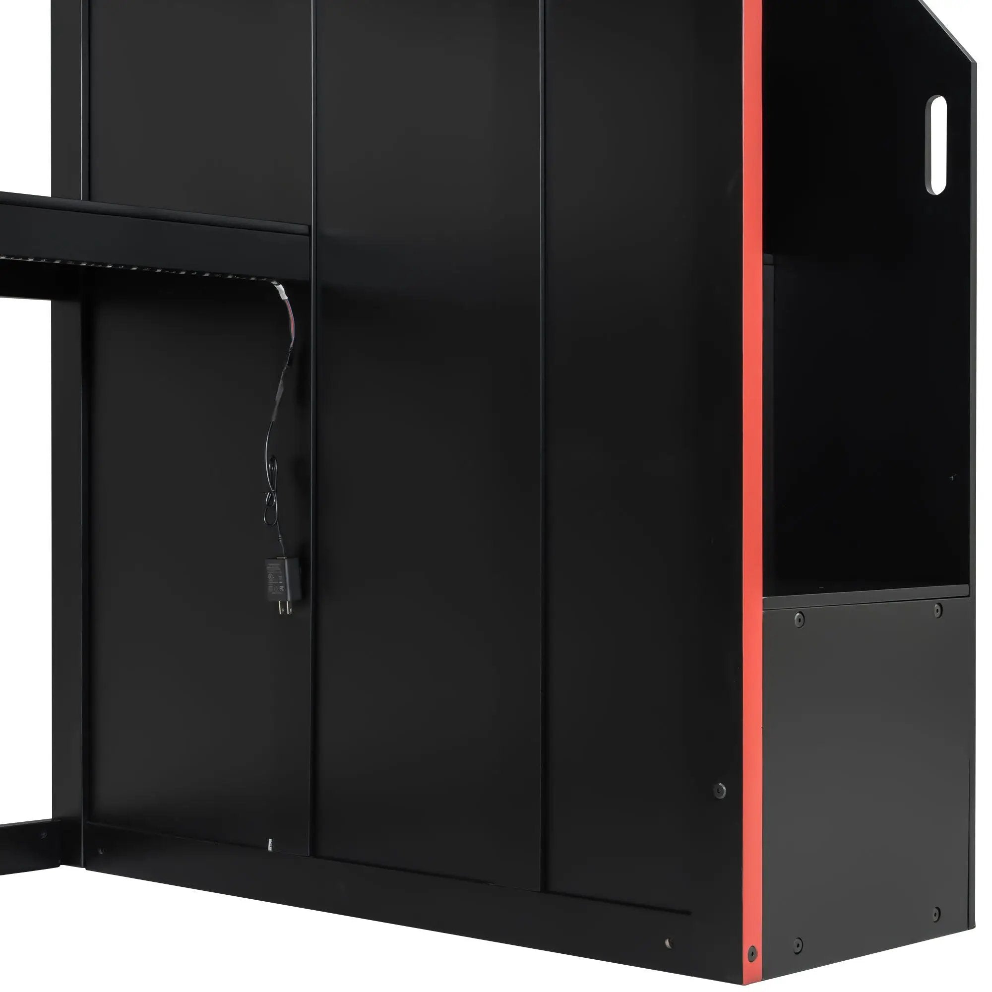 Gaming Loft Bed With Desk And Storage, LED Lights by HouseOfZazla