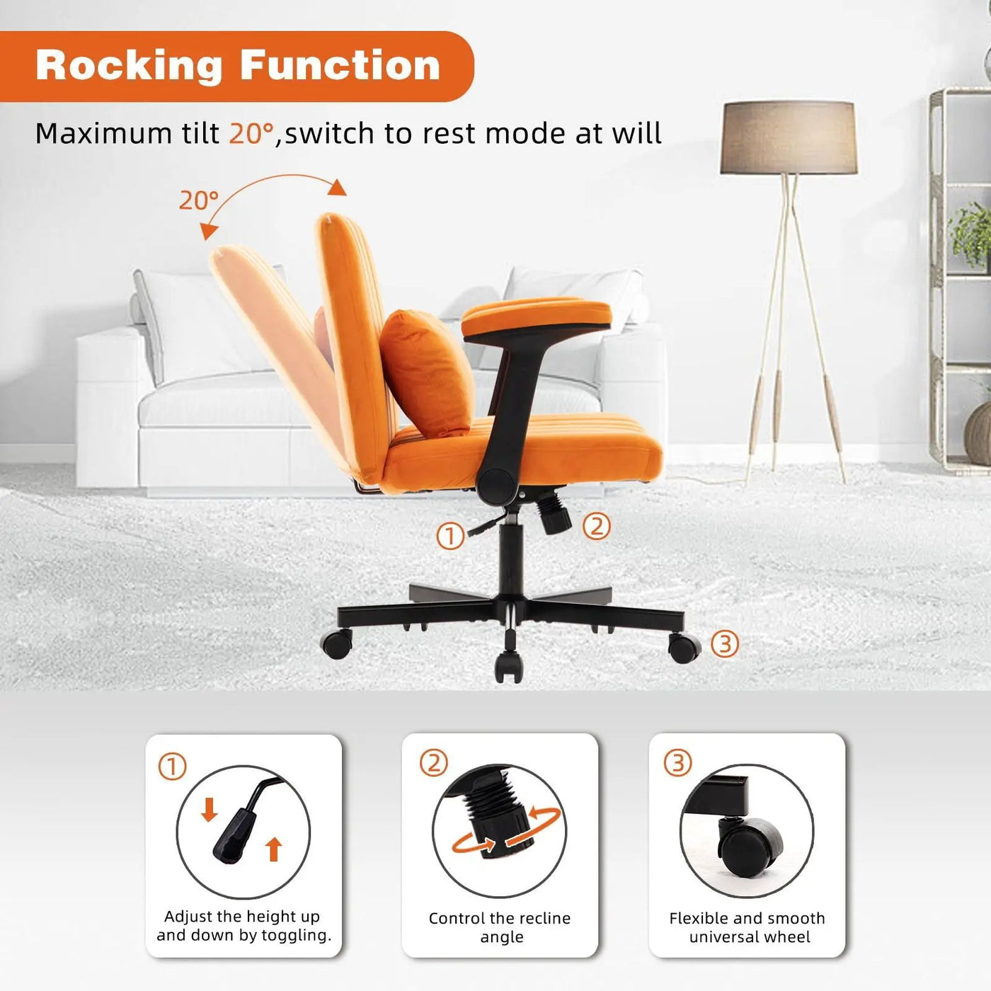 Criss Cross Armrest Office Chair With Wheels by HouseOfZazla