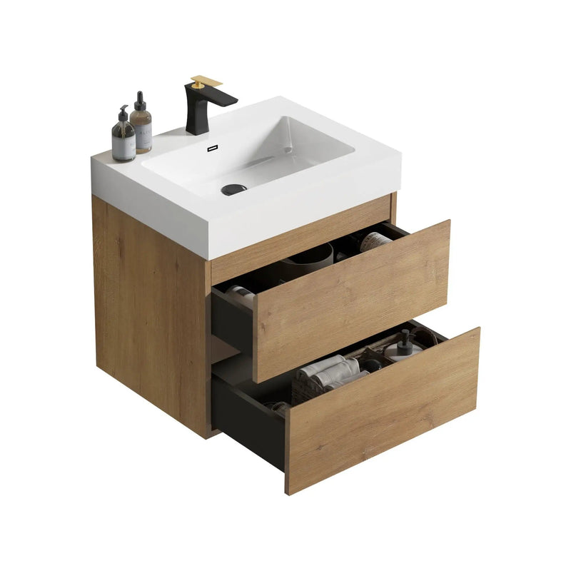 Alice - Bathroom Vanity With Sink, Large Storage Wall Mounted Floating Bathroom Vanity For Modern Bathroom by Unique Piece Furniture