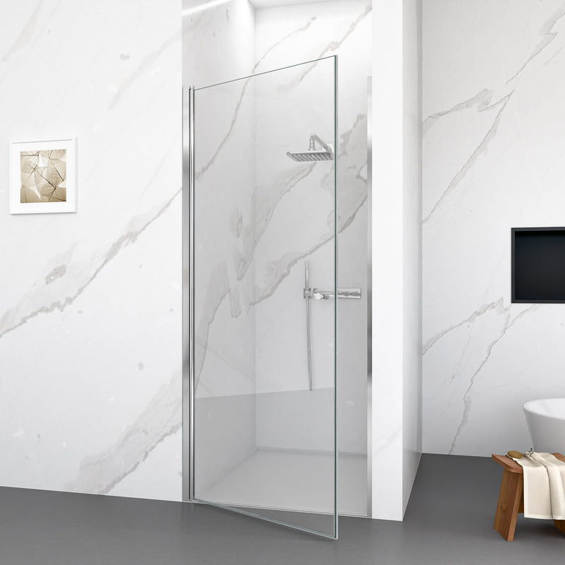 34"W x 72"H Frameless Circular Pivot Shower Door by HouseOfZazla