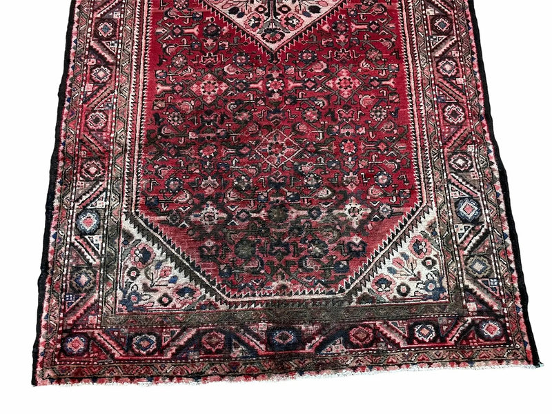 5.5 X 10 Antique Handmade Wool Tribal Gallery Rug All Over Red Runner Corridor by Jewel Rugs