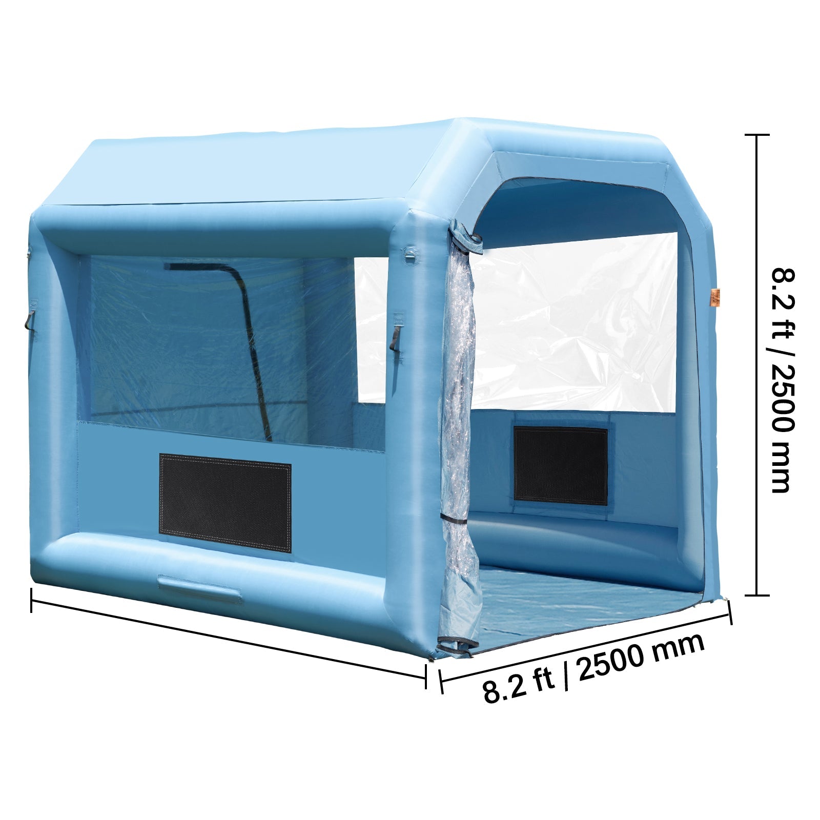 Inflatable Paint Booth, 9.8 x 8.2 x 8.2 ft with Powerful Blower and Air Filter System by HouseOfZazla