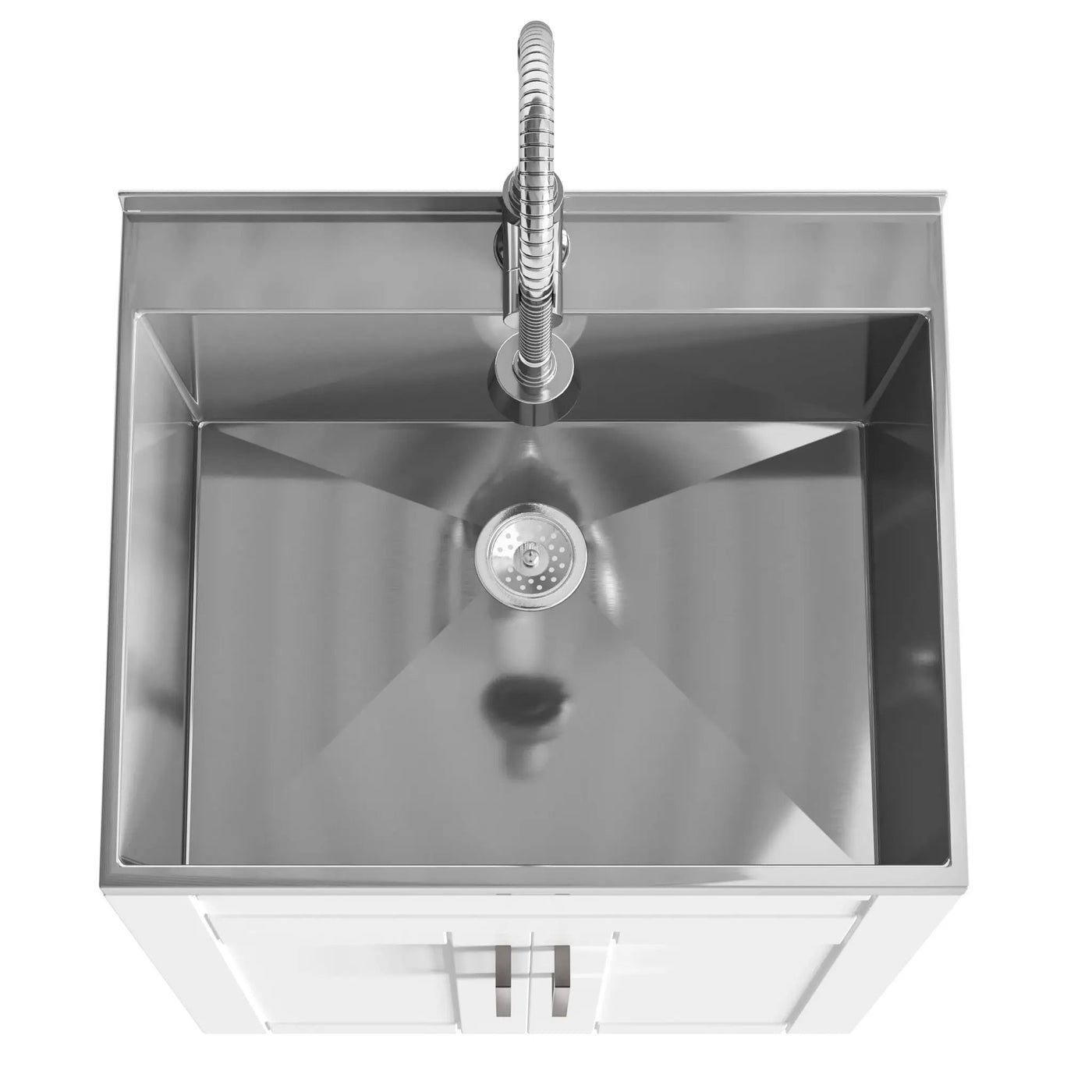Hennessy - Deluxe Laundry Cabinet With Faucet And Stainless Steel Sink by HouseOfZazla