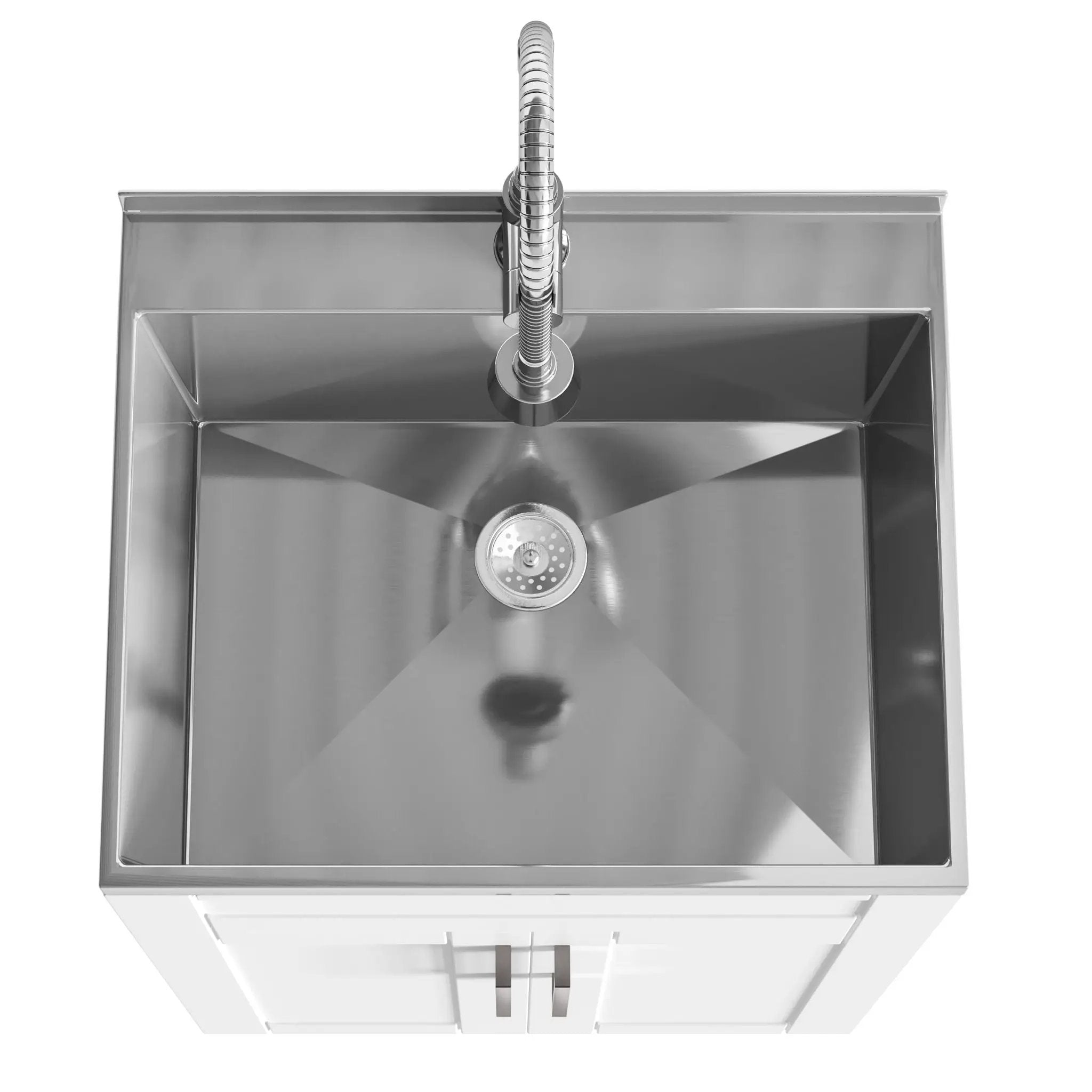 Hennessy - Deluxe Laundry Cabinet With Faucet And Stainless Steel Sink by Unique Piece Furniture