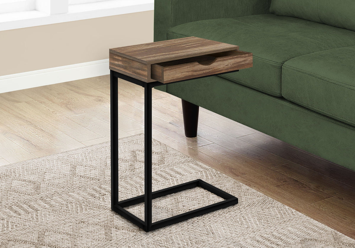 C-Shaped Accent Table with Storage Drawer – Multiple Colors, photo 18 of 20