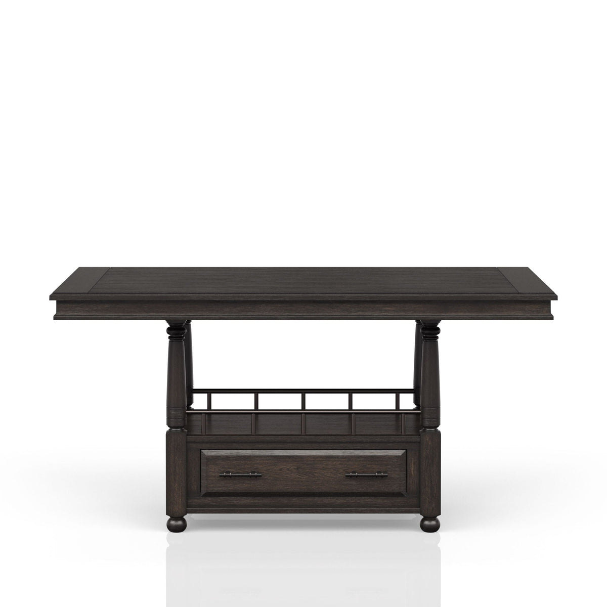 Counter Height Dining Table with Storage Shelf - Coffee, photo 4 of 6