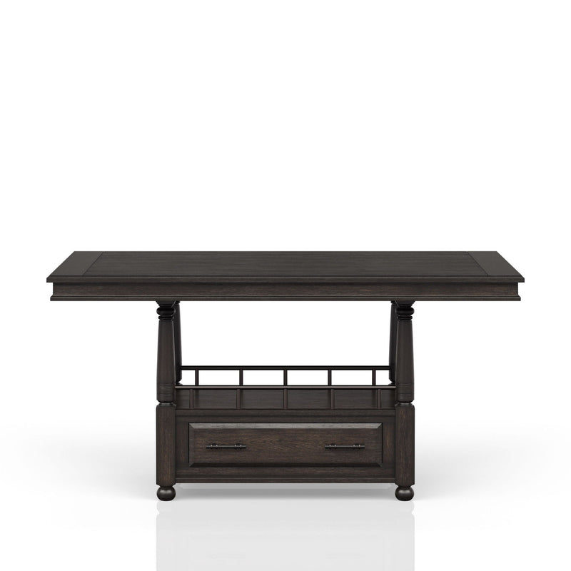 Counter Height Dining Table with Storage Shelf - Coffee, photo 4 of 6