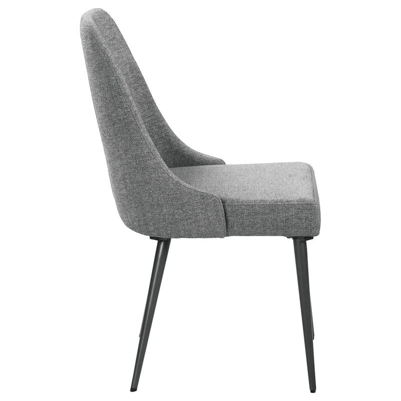 Side Chairs Upholstered With Tapered Legs (Set of 2) - Gray by HouseOfZazla