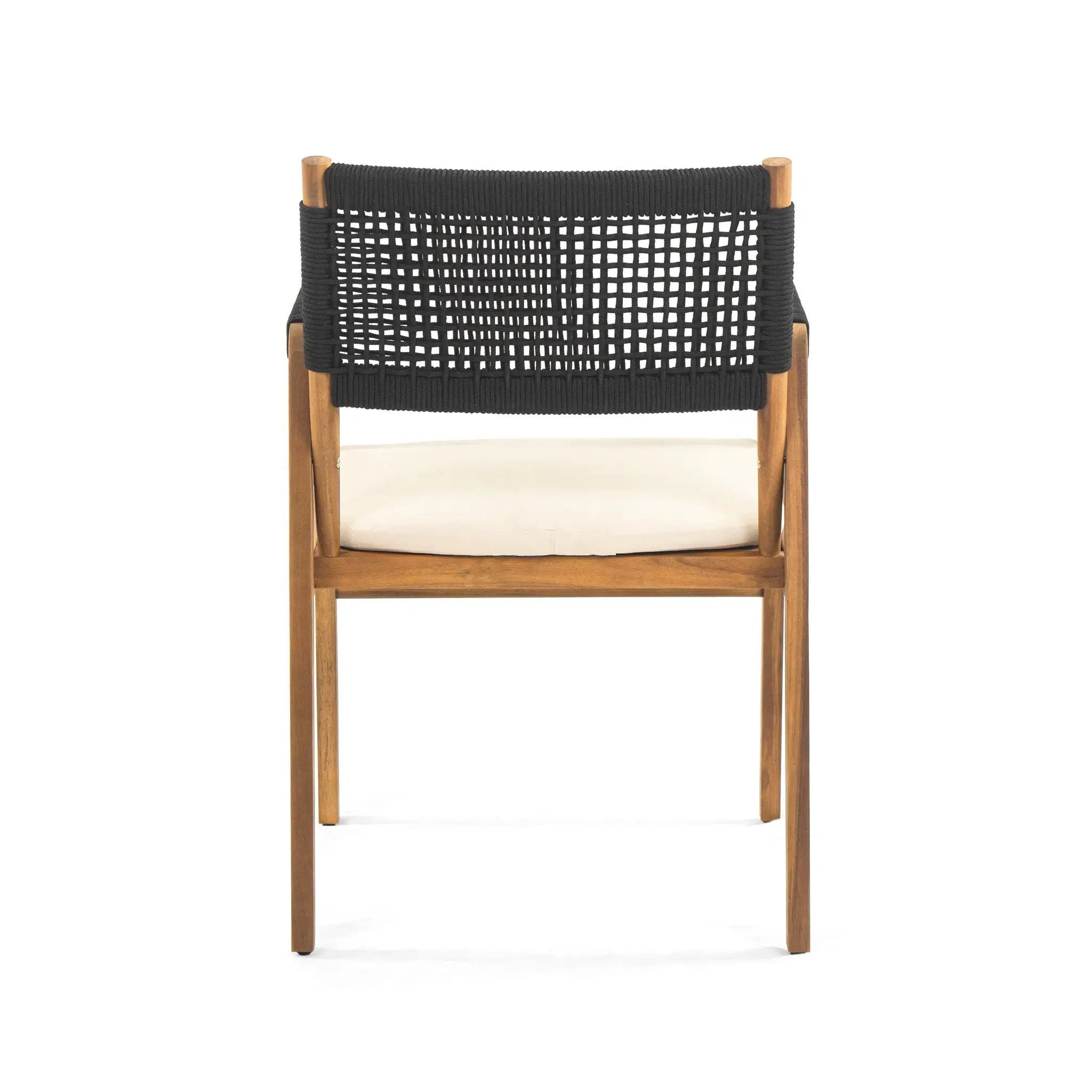 Outdoor 7 Pieces Patio Slat Design Acacia Upholstered Dining Set by HouseOfZazla