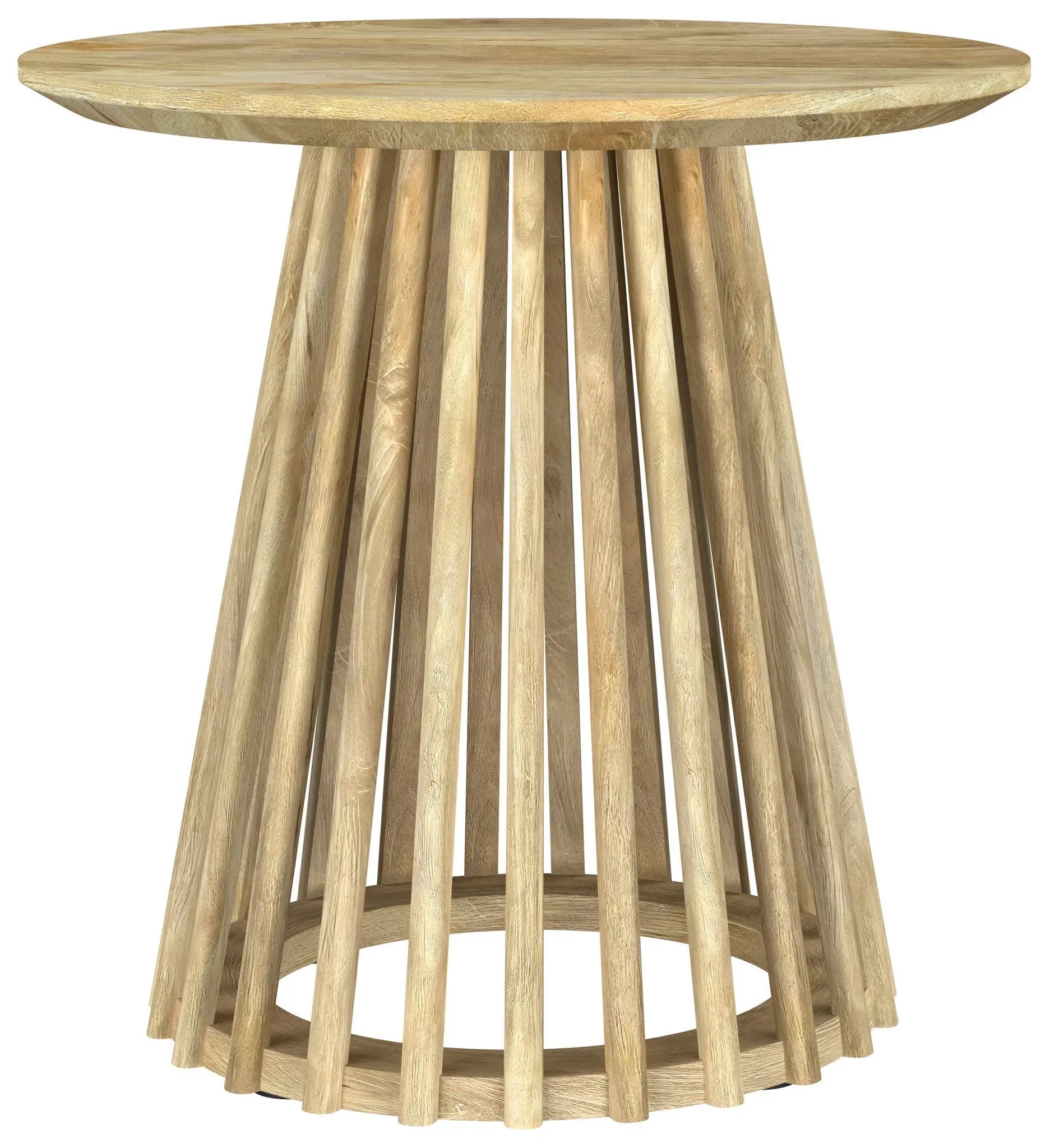 Touhy Round Solid Wood End Side Table Natural Mango by Unique Piece Furniture