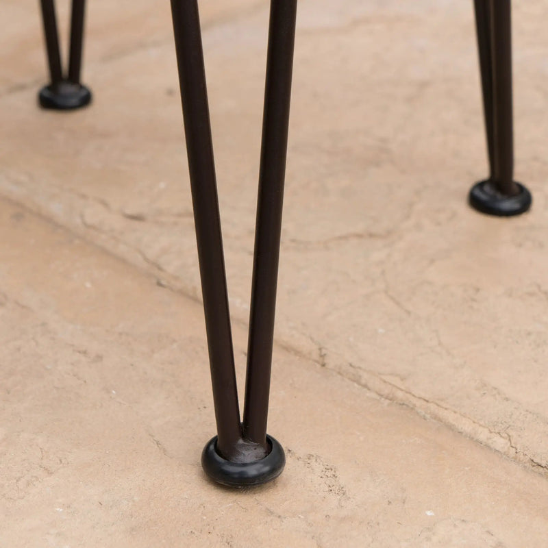 Outdoor Barstool With Angled Metal Legs - Brown by HouseOfZazla