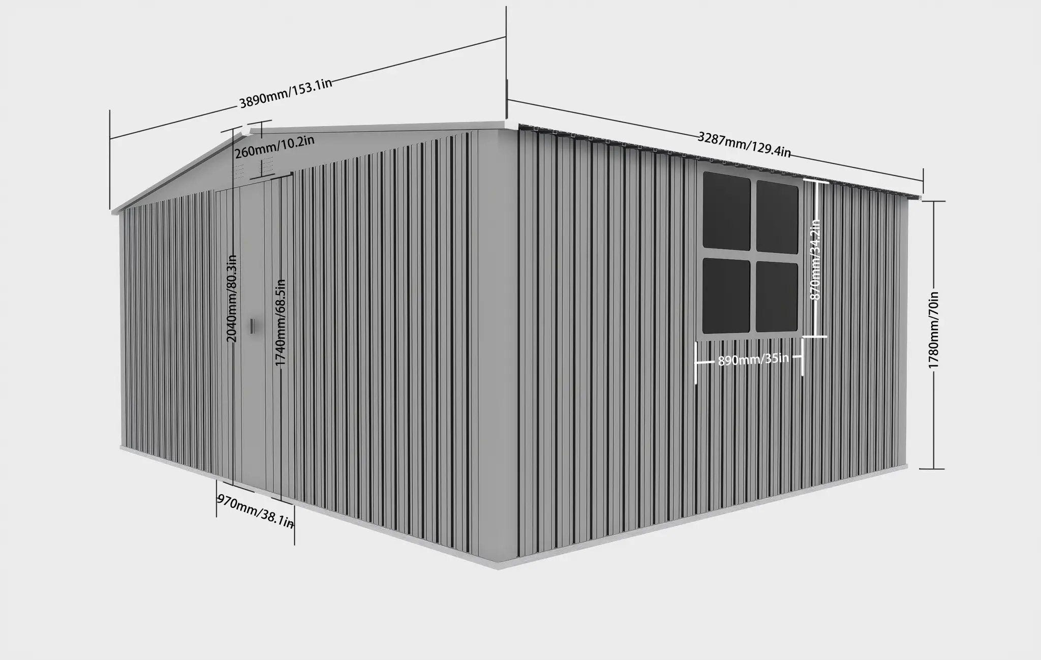 13×11ft New Outdoor Storage Shed by HouseOfZazla