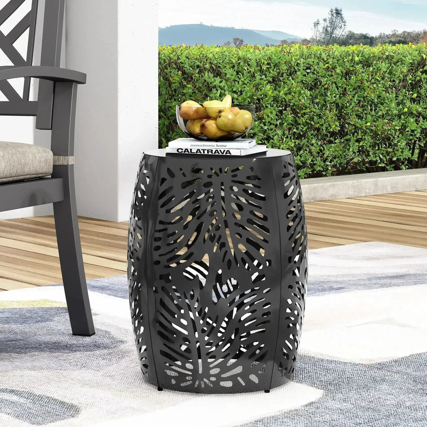 Modern Design Metal End Table, Large by HouseOfZazla