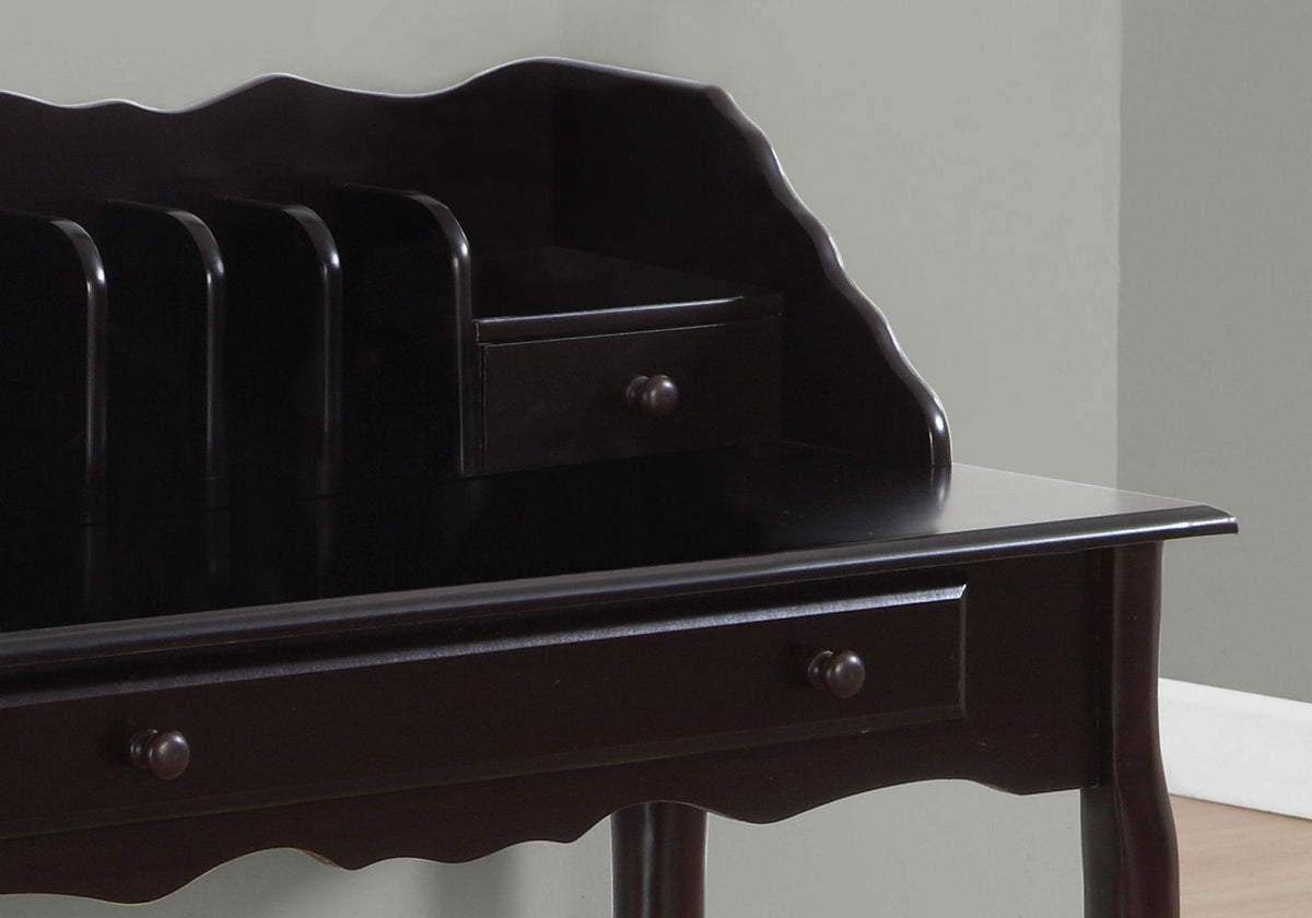 Dark Brown Wood Computer Desk with Storage Drawers - Home Office, photo 2 of 4