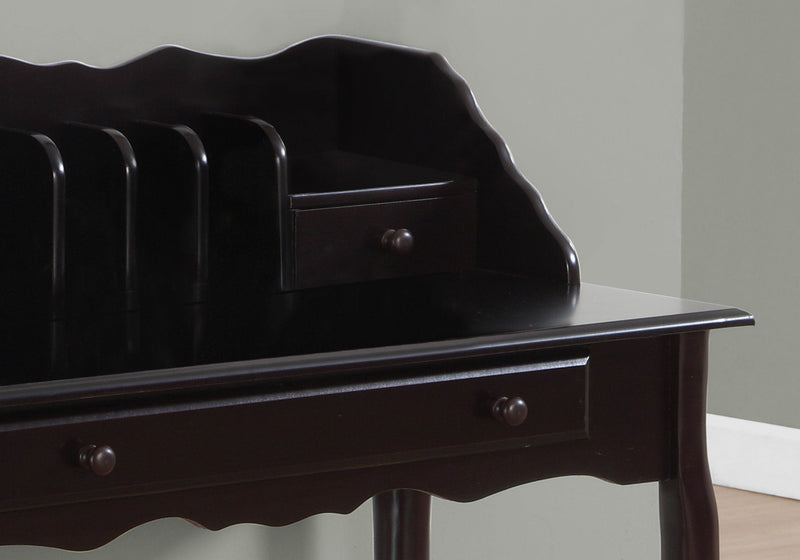 Dark Brown Wood Computer Desk with Storage Drawers - Home Office, photo 2 of 4