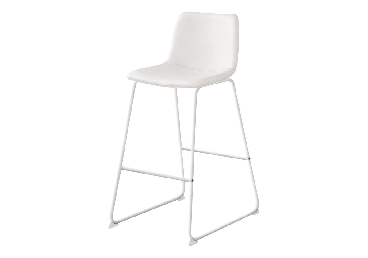 Bar Height Office Chair with Curved Backrest - Leather-Look Upholstery, photo 16 of 20