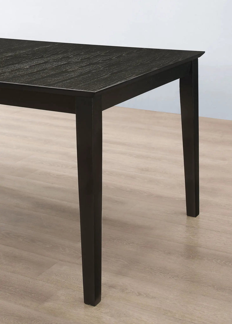 Louise Rectangular 78-inch Extension Leaf Dining Table Black by Unique Piece Furniture
