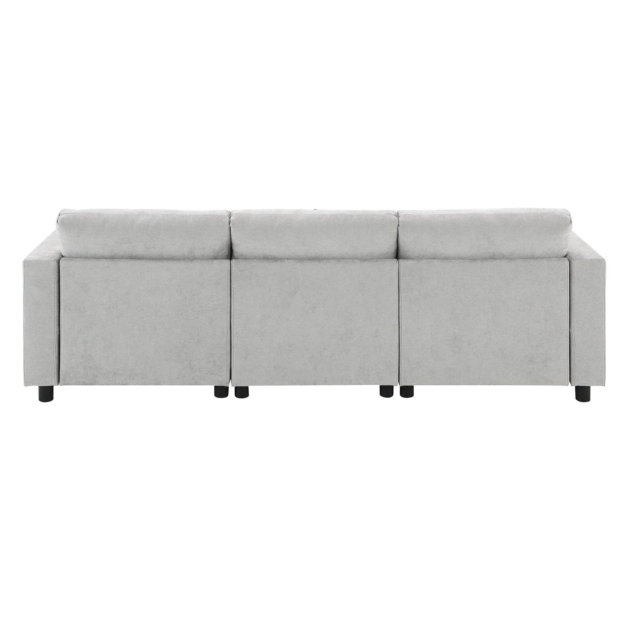 Modular Sectional With Storage Pockets, 5 Seat U Shaped Couch Set With Pillows, Free Combination Modern Cloud Sofa With 2 Movable Ottoman by HouseOfZazla