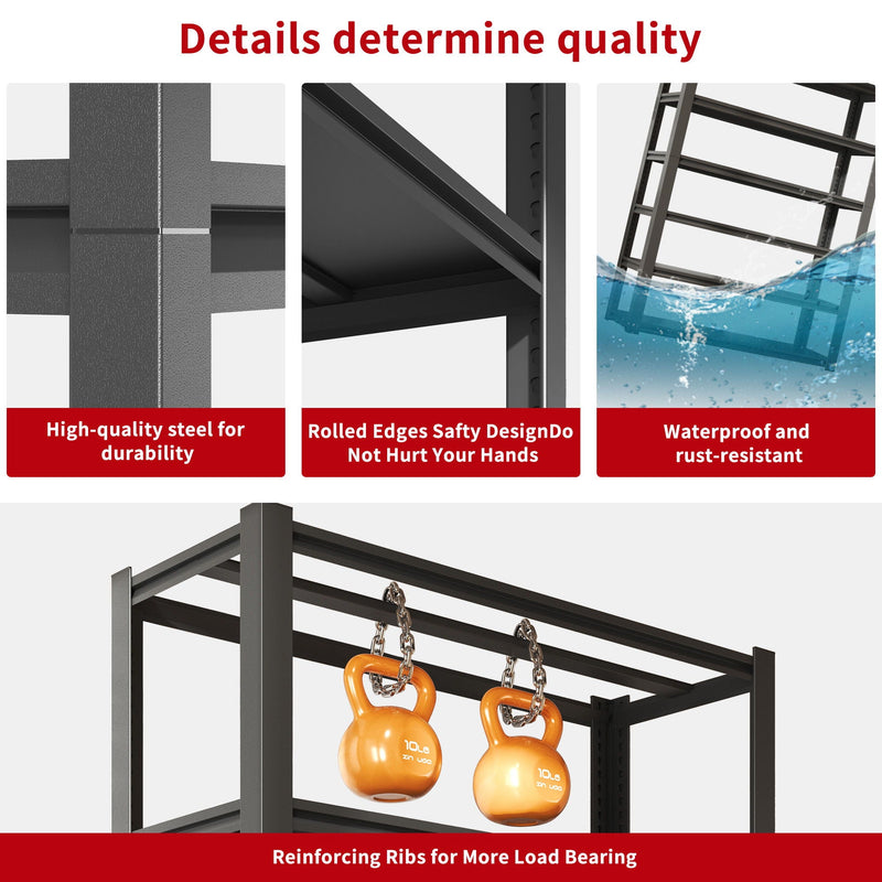Industrial Heavy Duty Metal Garage Shelving Unit, Adjustable Storage Rack by HouseOfZazla