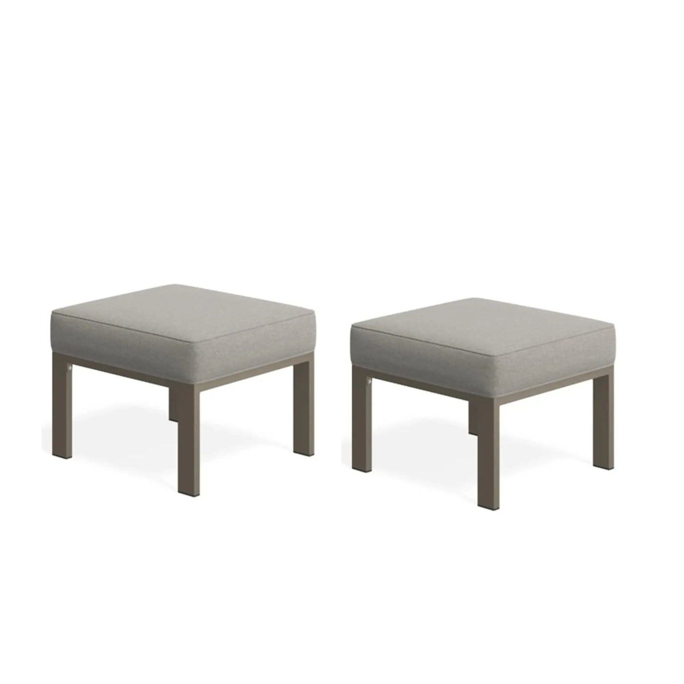 All-Weather Patio Ottomans With Thick Cushions (Set of 2) by HouseOfZazla