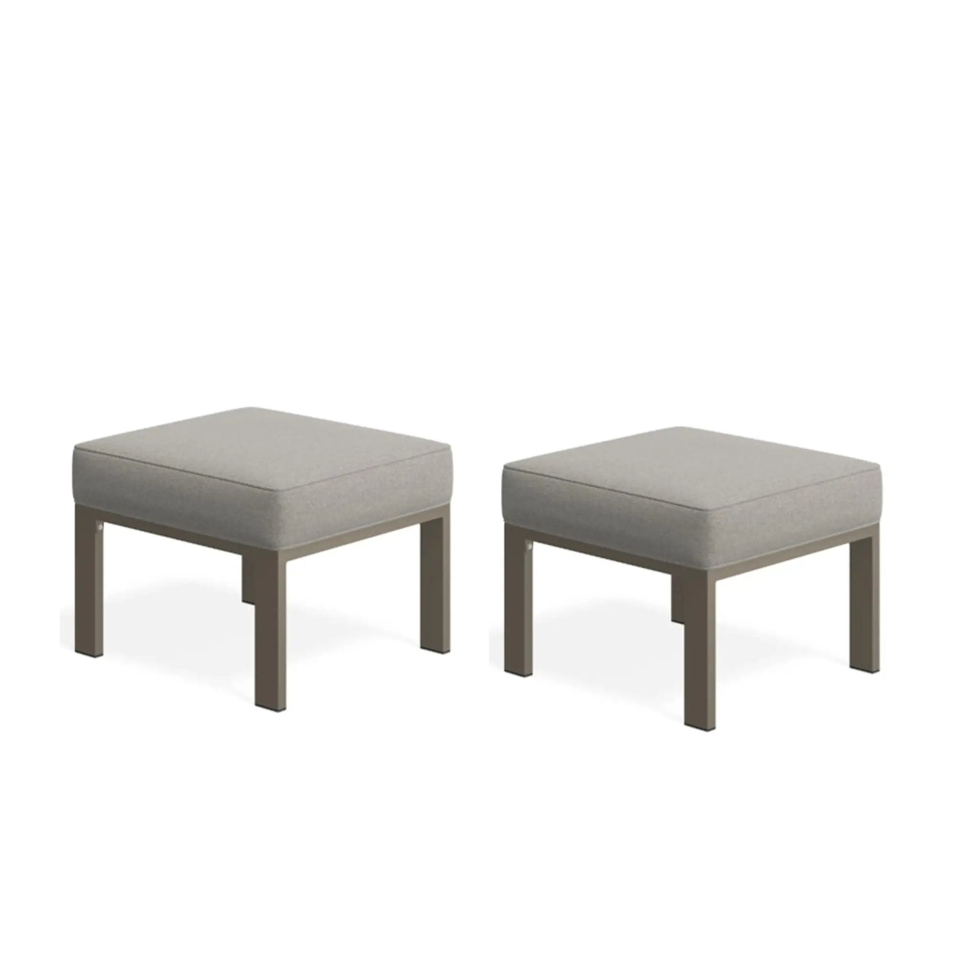 All-Weather Patio Ottomans With Thick Cushions (Set of 2) by HouseOfZazla