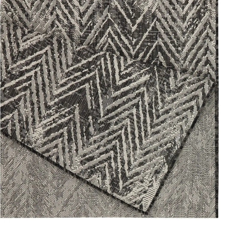 Sunshine - 5'3" X 7'3" Indoor & Outdoor Area Rug - Anthracite by HouseOfZazla