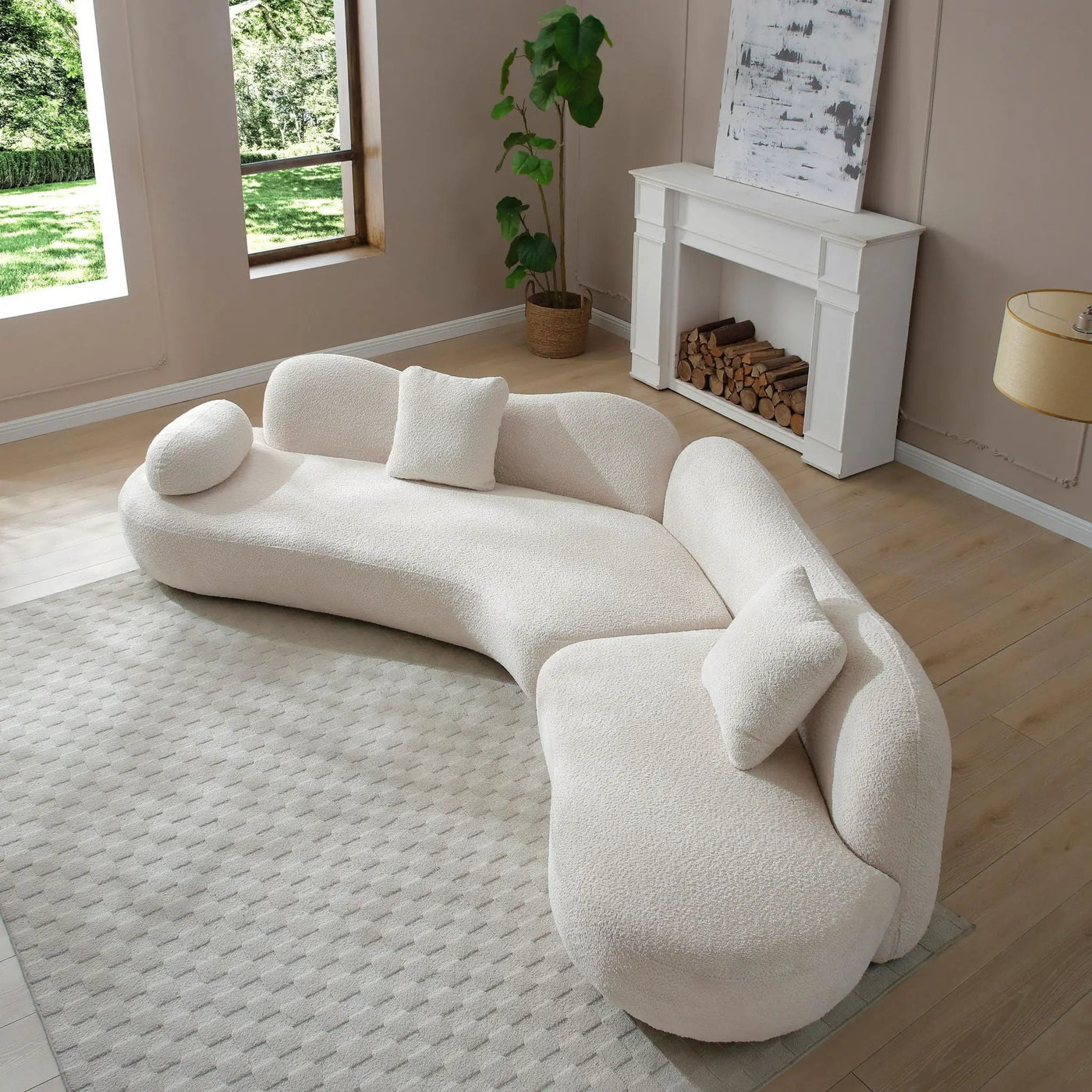 Modern Curved Modular 5 Seater Sofa by HouseOfZazla