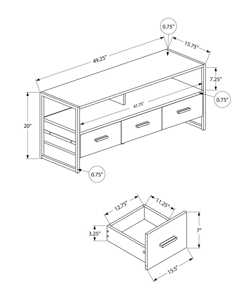 TV Stand Console Media Entertainment Center with Storage Drawers by HouseOfZazla