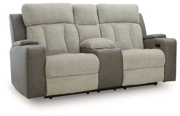 WhipLash - Causeuse inclinable électrique avec console / Appuie-tête réglable - Sisal